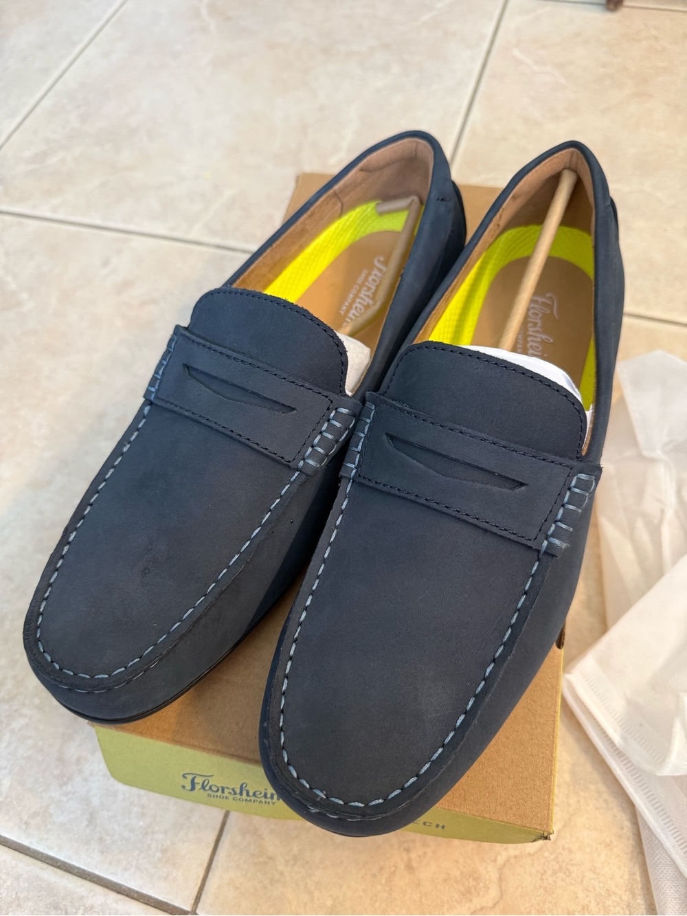 Florsheim Motor Driving Loafer
 NEW size 10 lagoon blue - Picture 11 of 12